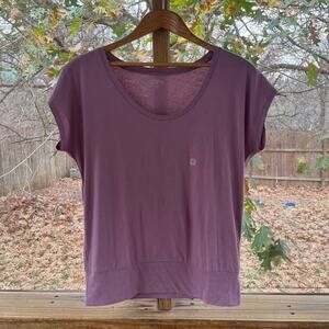 LOFT Women's Purple V-Neck Lightweight Top Size S. NEW